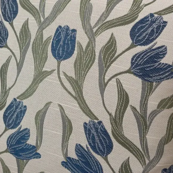 Square Cushion with Jacquard Design - Blue