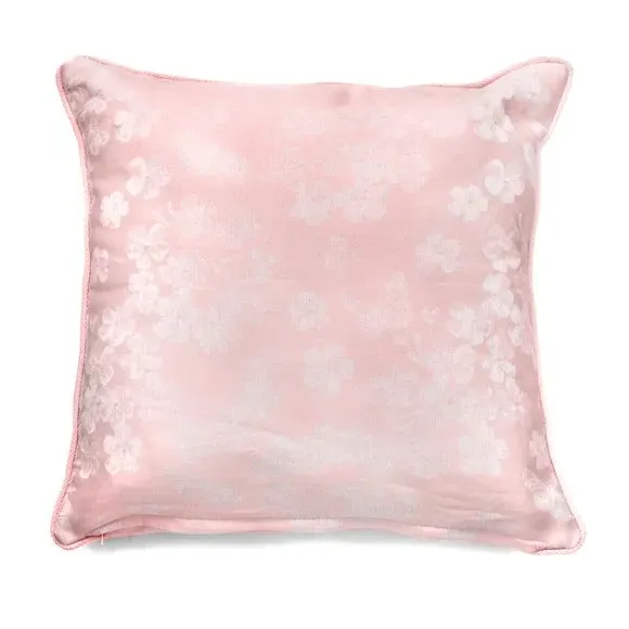 Square Cushion with Jacquard Design - Blush image