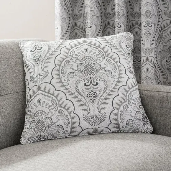 Square Cushion with Jacquard Design - Grey image
