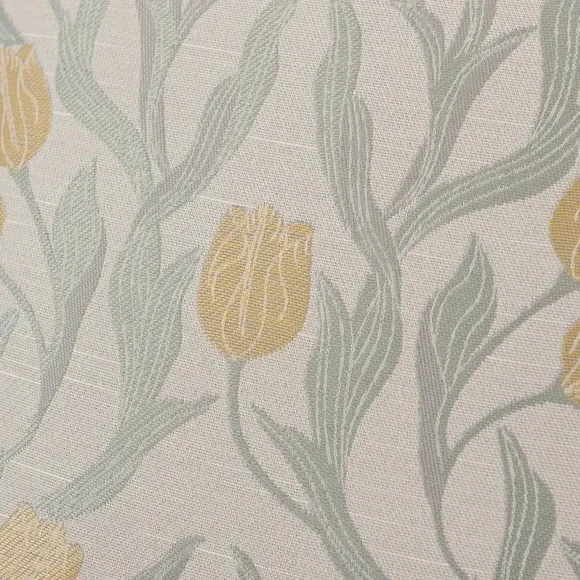 Square Cushion with Jacquard Design - Ochre
