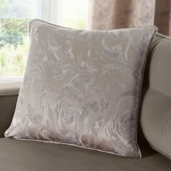 Square Cushion with Marble Design - Champagne image