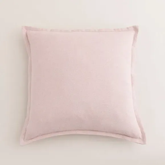 Square Cushion with Oxford Edge - Blush