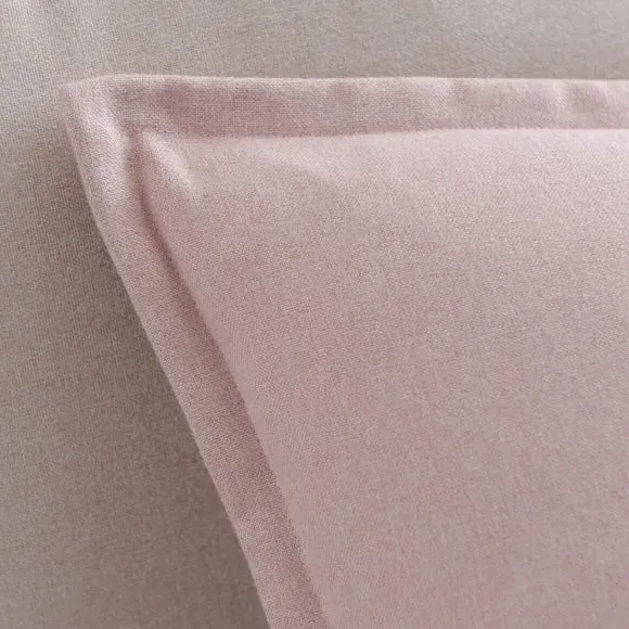 Square Cushion with Oxford Edge - Blush