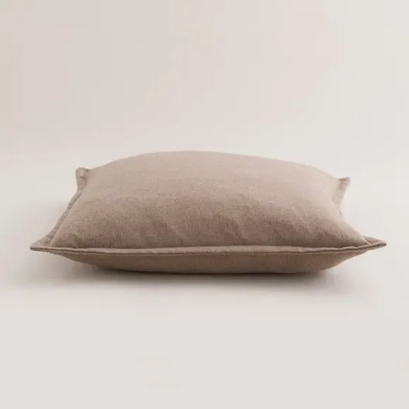 Square Cushion with Oxford Edge - Mocha