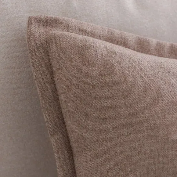 Square Cushion with Oxford Edge - Mocha