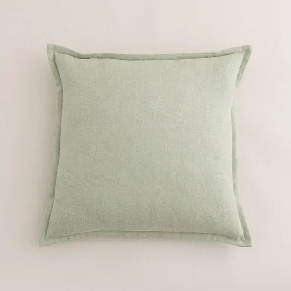 Square Cushion with Oxford Edge - Sage