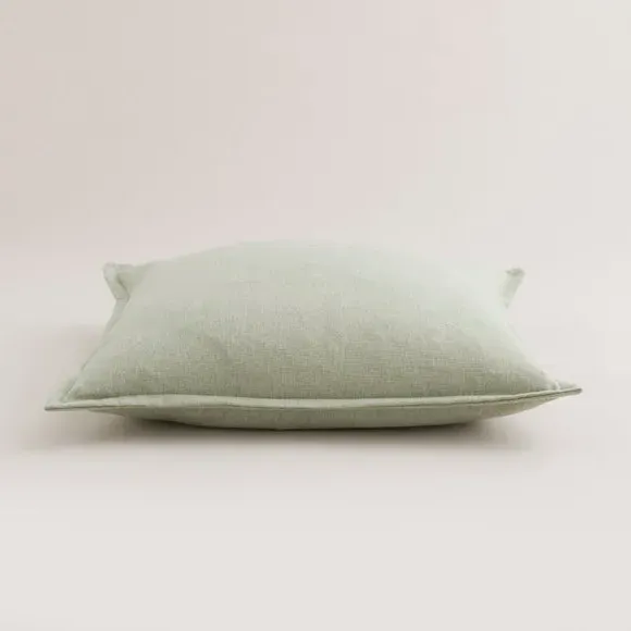 Square Cushion with Oxford Edge - Sage