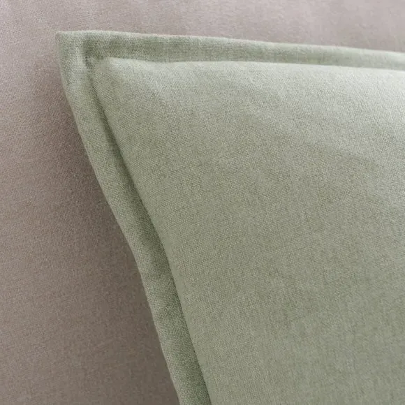 Square Cushion with Oxford Edge - Sage