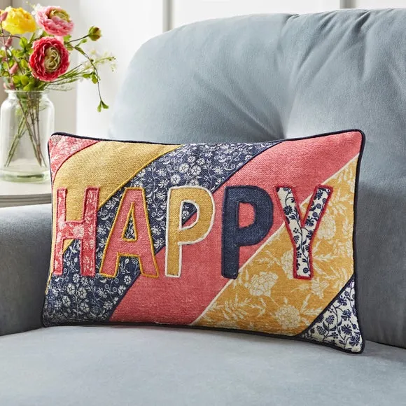 Square Cushion with Patchwork - Multicolor image