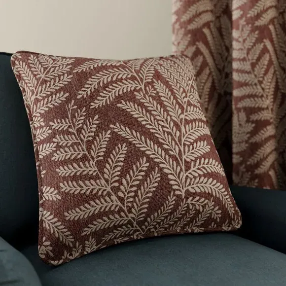 Square Cushion with Piped Edge - Clay, Fabric image
