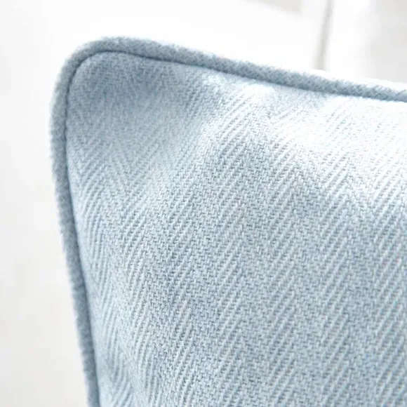 Square Cushion with Piped Edge - Duck Egg