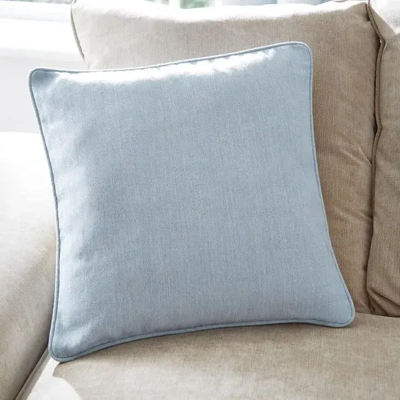 Square Cushion with Piped Edge - Duck Egg image