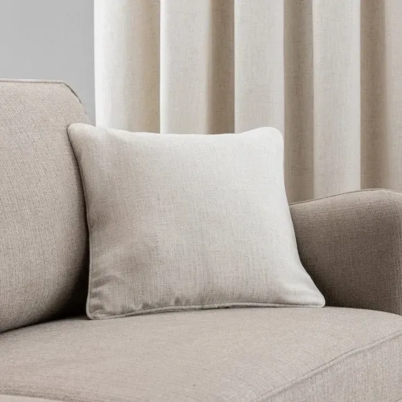 Square Cushion with Piping - Natural, Fabric image
