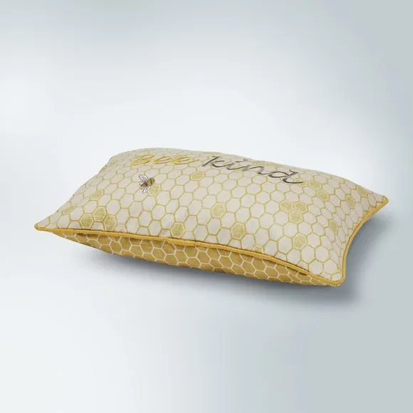 Square Cushion with Print - Natural, Polyester