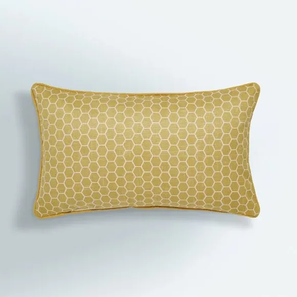 Square Cushion with Print - Natural, Polyester
