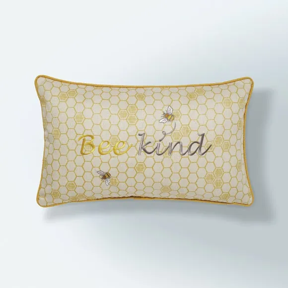 Square Cushion with Print - Natural, Polyester image
