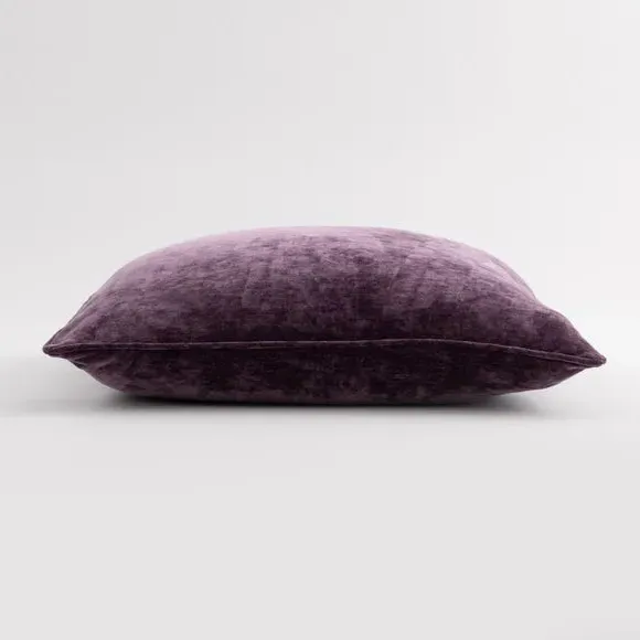 Square Cushion with Recycled Fill - Aubergine, Chenille