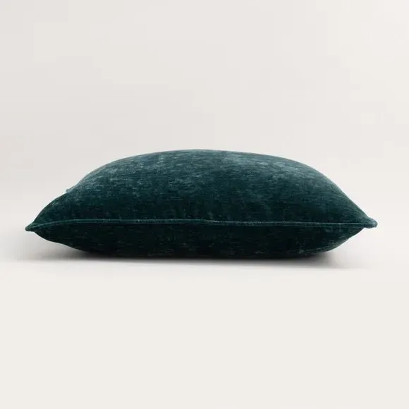 Square Cushion with Recycled Fill - Peacock, Chenille