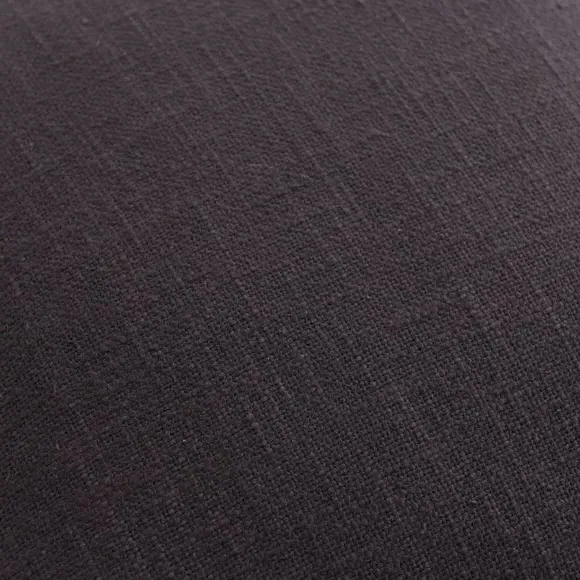 Square Cushion with Removable Cover - Black, Cotton