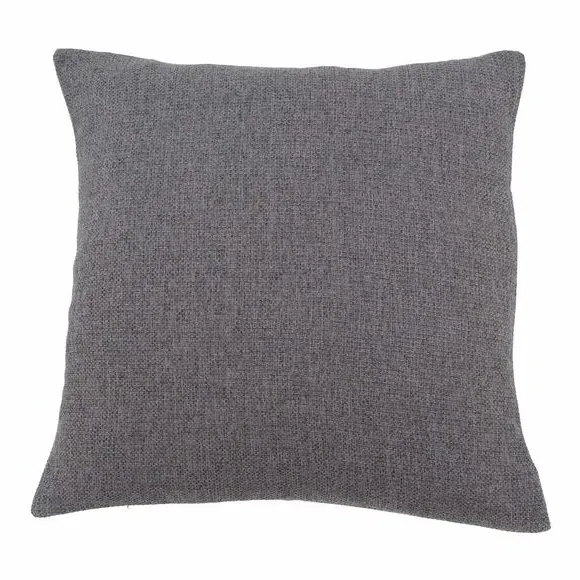 Square Cushion with Removable Cover - Charcoal, Fabric