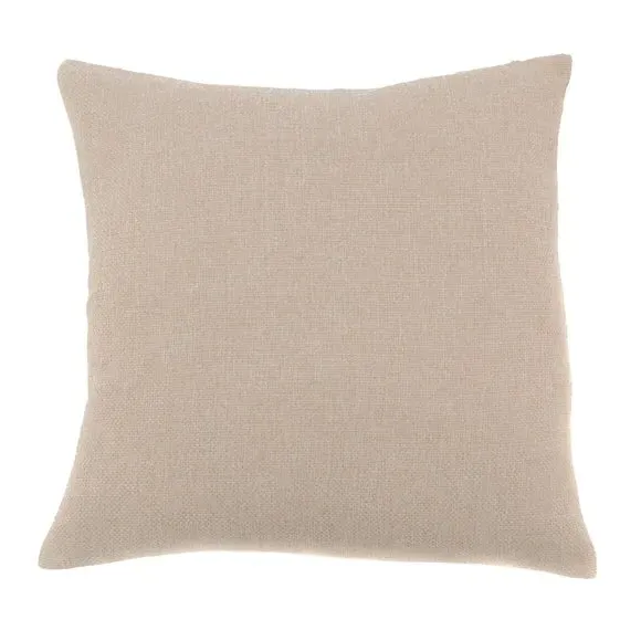 Square Cushion with Removable Cover - Natural, Fabric