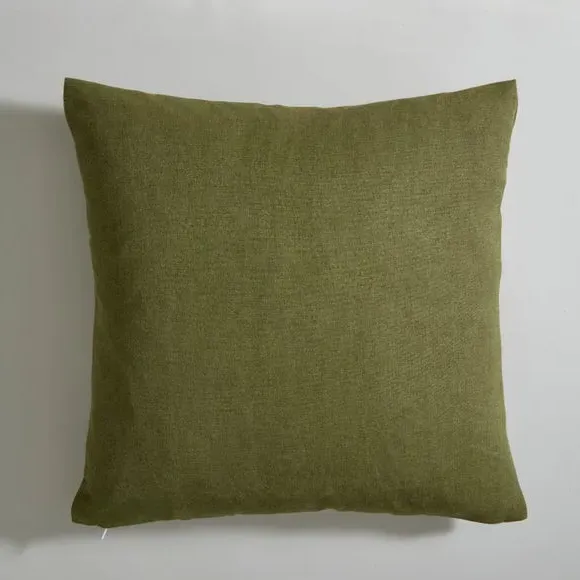Square Cushion with Removable Cover - Olive