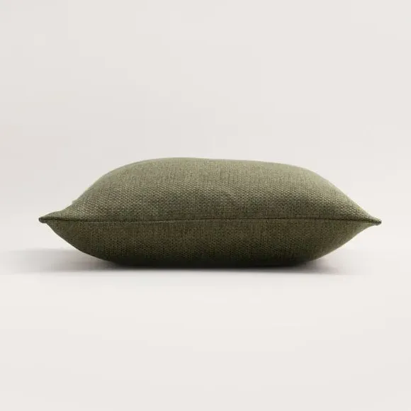 Square Cushion with Removable Cover - Olive, Fabric