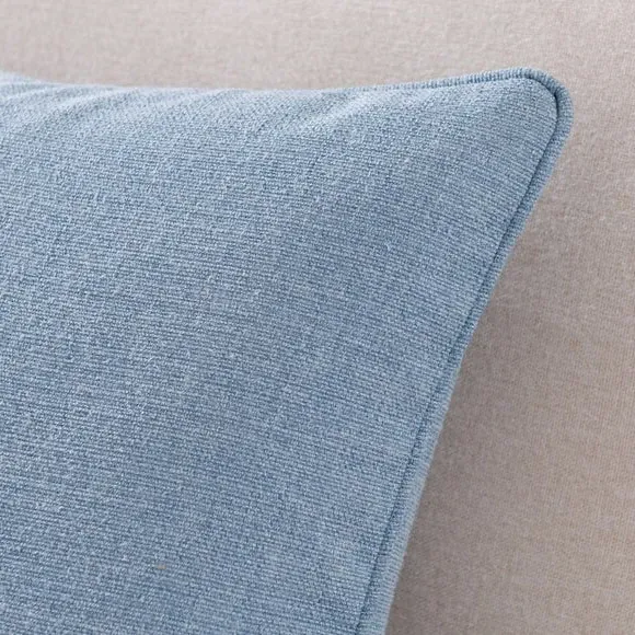 Square Cushion with Removable Pad - Ashley Blue, Polyester