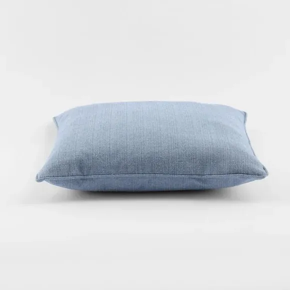 Square Cushion with Removable Pad - Ashley Blue, Polyester