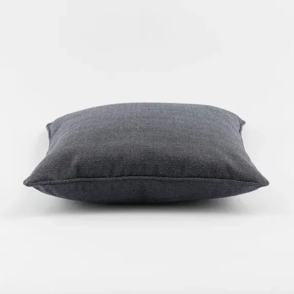 Square Cushion with Removable Pad - Charcoal, Polyester