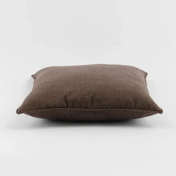Square Cushion with Removable Pad - Chocolate, Polyester