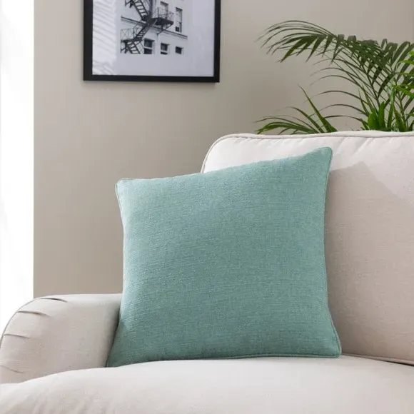 Square Cushion with Removable Pad - Jade Mist, Polyester