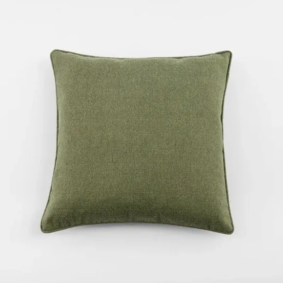 Square Cushion with Removable Pad - Olive, Polyester