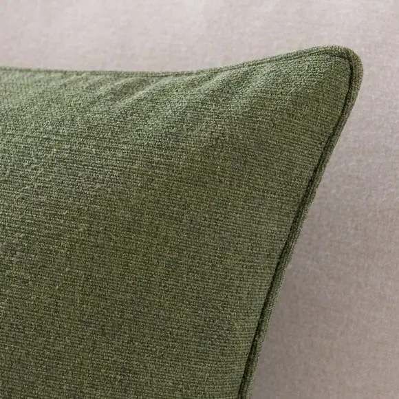 Square Cushion with Removable Pad - Olive, Polyester