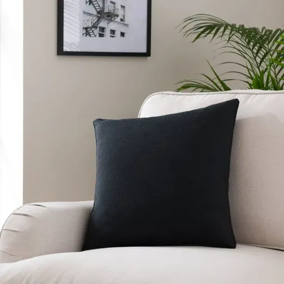 Square Cushion with Removable Pad - Soot, Polyester