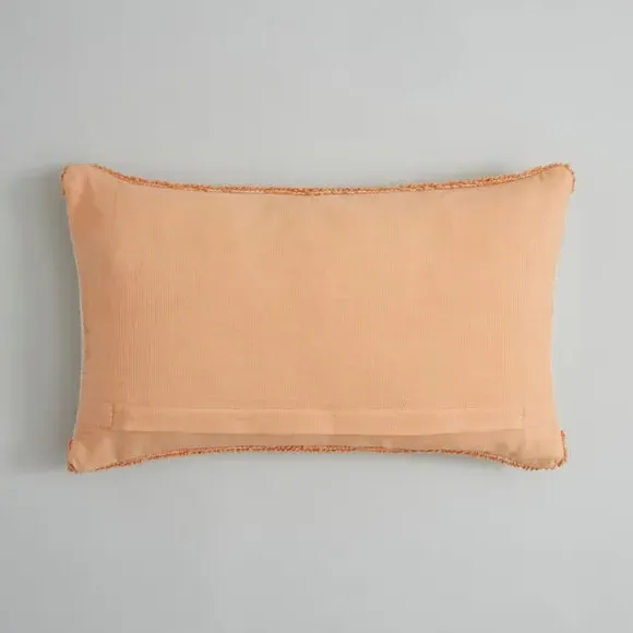 Square Cushion with Slogan - Coral, Polyester