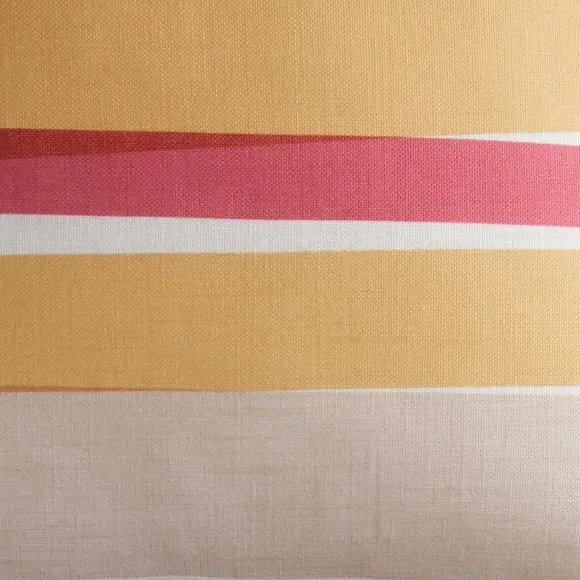 Square Cushion with Stripe Pattern - Multicolor