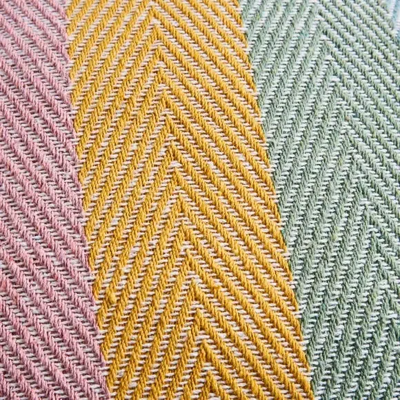 Square Cushion with Stripes - Multicolor