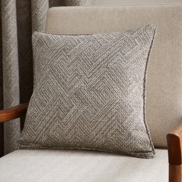 Square Cushion with Textured Design - Chocolate image