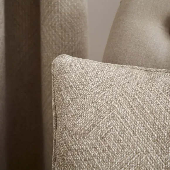 Square Cushion with Textured Design - Natural