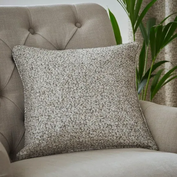 Square Cushion with Textured Design - Natural, Boucle image