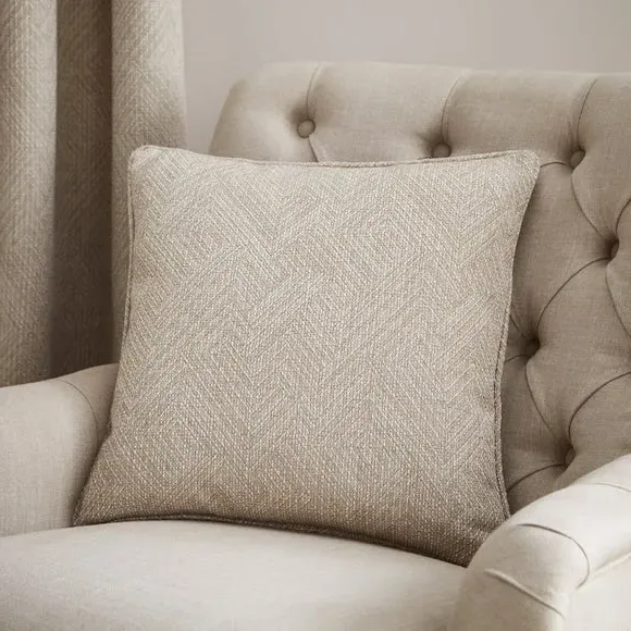 Square Cushion with Textured Design - Natural
