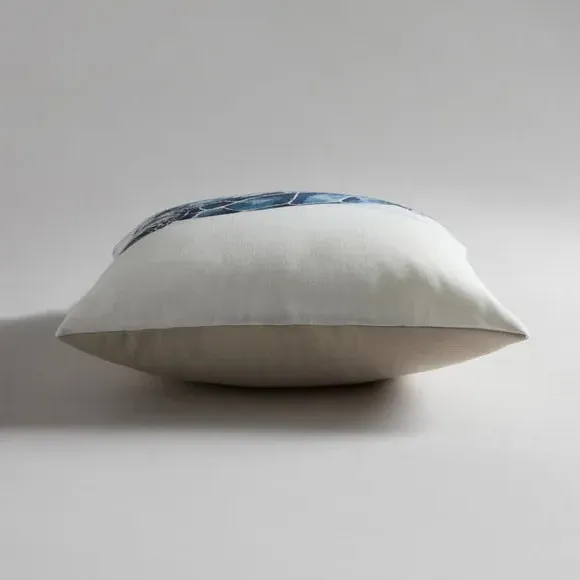 Square Cushion with Turtle Print - Multicolor