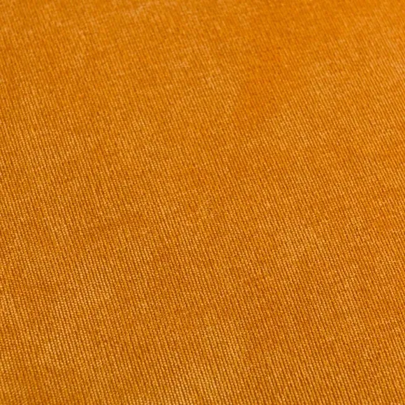 Square Cushion with Zip - Amber Gold, Velour