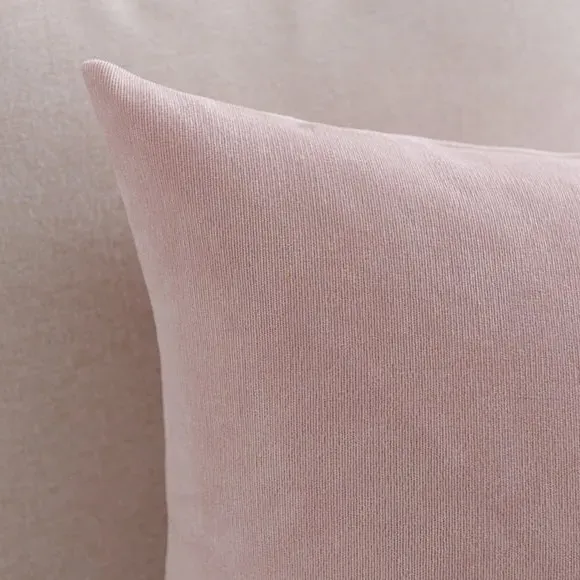 Square Cushion with Zip - Blush, Velour