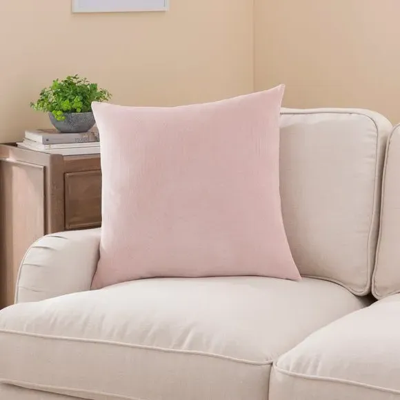 Square Cushion with Zip - Blush, Velour