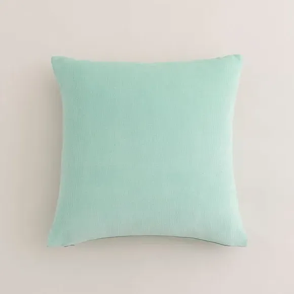 Square Cushion with Zip - Celadon, Velour