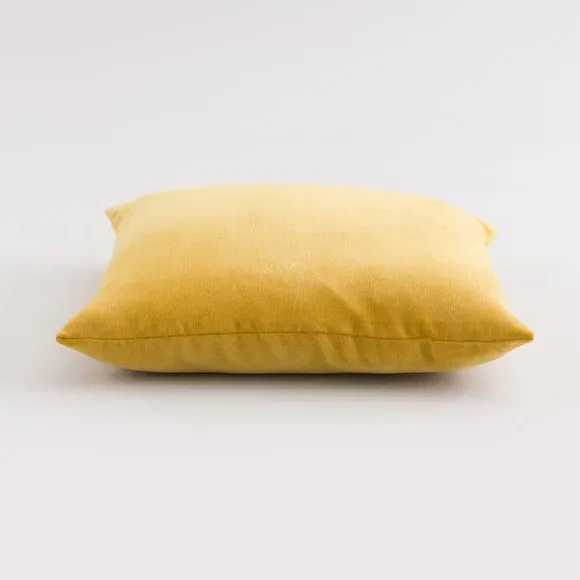 Square Cushion with Zip - Citrine, Velour