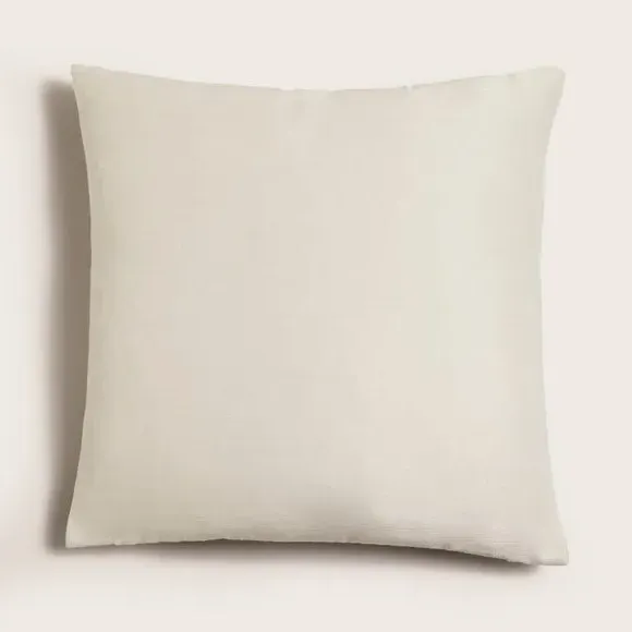 Square Cushion with Zip Closure - Black