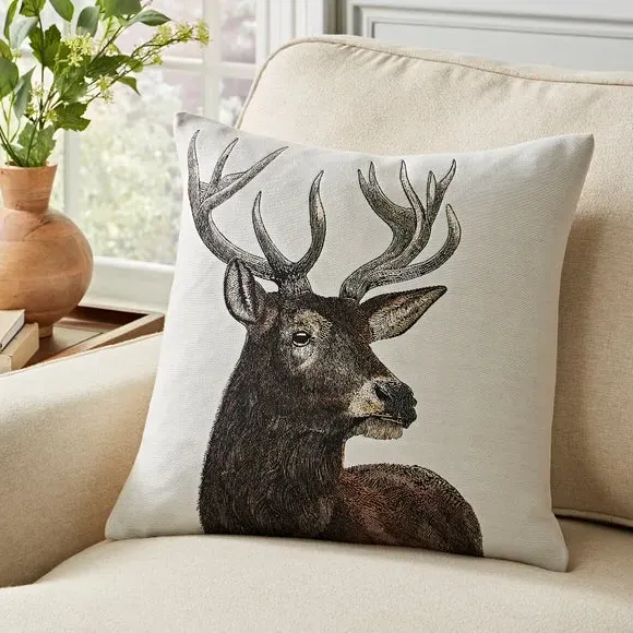 Square Cushion with Zip Closure - Black image